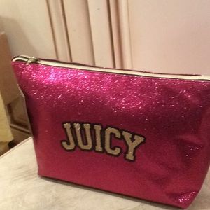 New⚡️❤️Juicy Couture pink glitter make up bag